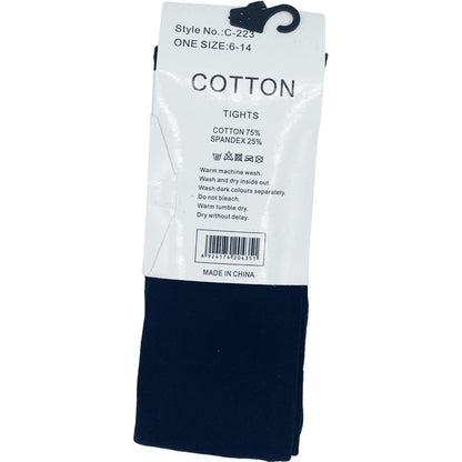 Cotton Full Length Tights - Black