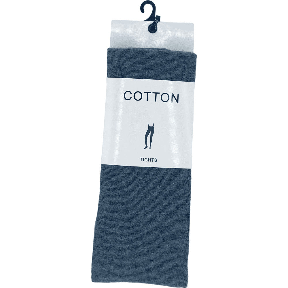 Cotton Full Length Tights - Charcoal