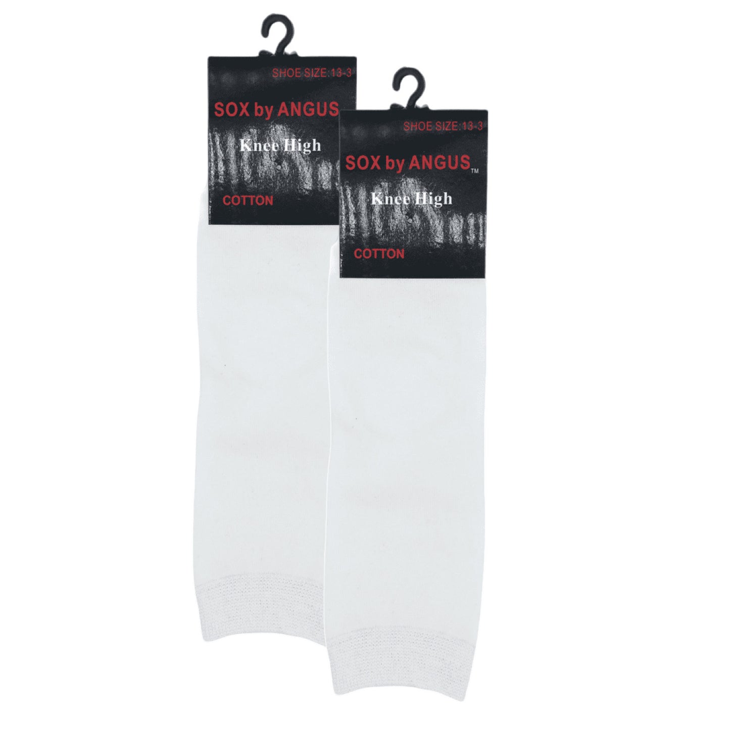 Knee High Cotton Socks - White