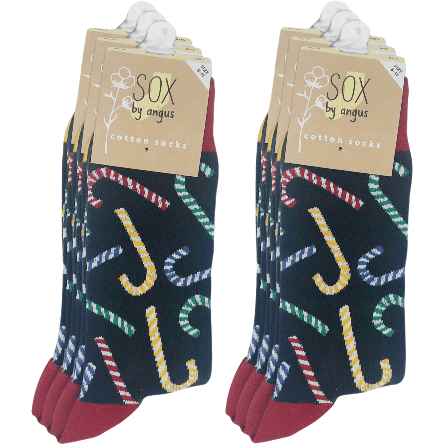 Christmas Sugar Cane Socks