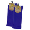 Cotton Plain Cushion Foot Loose Top Socks - Purple - NO SEAM