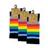 Cotton Loose Top Socks - NO SEAM - Rainbow Stripes
