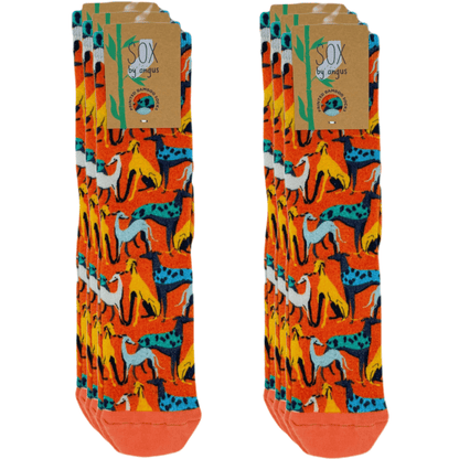 GREATEST GREYHOUND SOCKS-Digital Printed Bamboo Novelty Socks