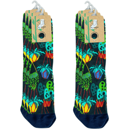 HANGING PLANT SOCKS-Digital Printed Bamboo Novelty Socks