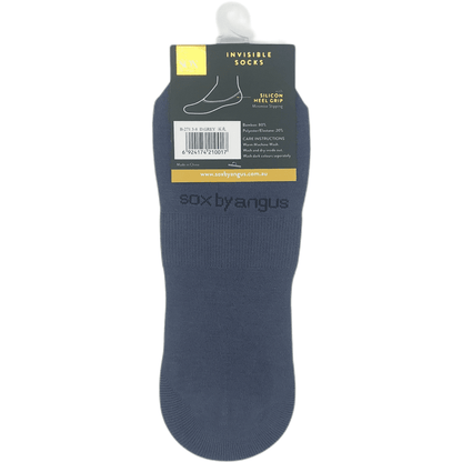 Bamboo invisible socks-high cut-Grey