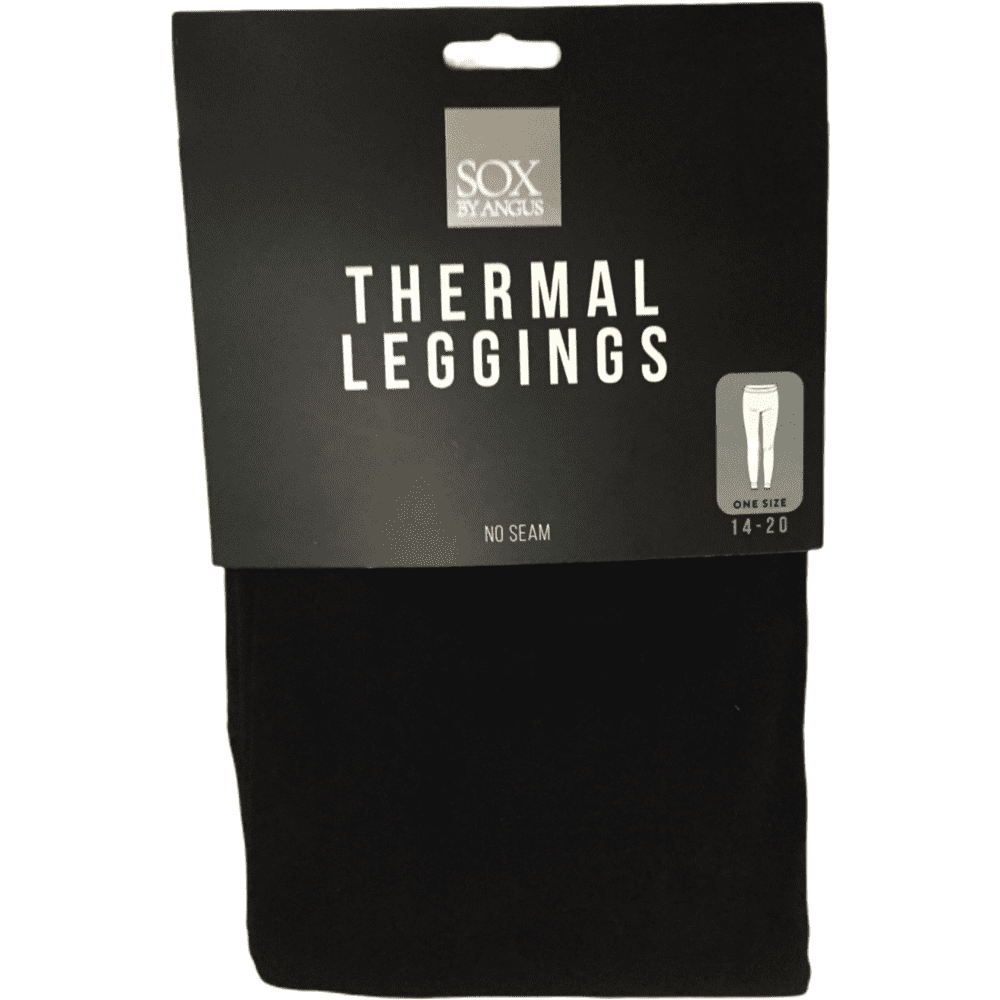 Thermal Leggings Footless Tights - Black - NO SEAM