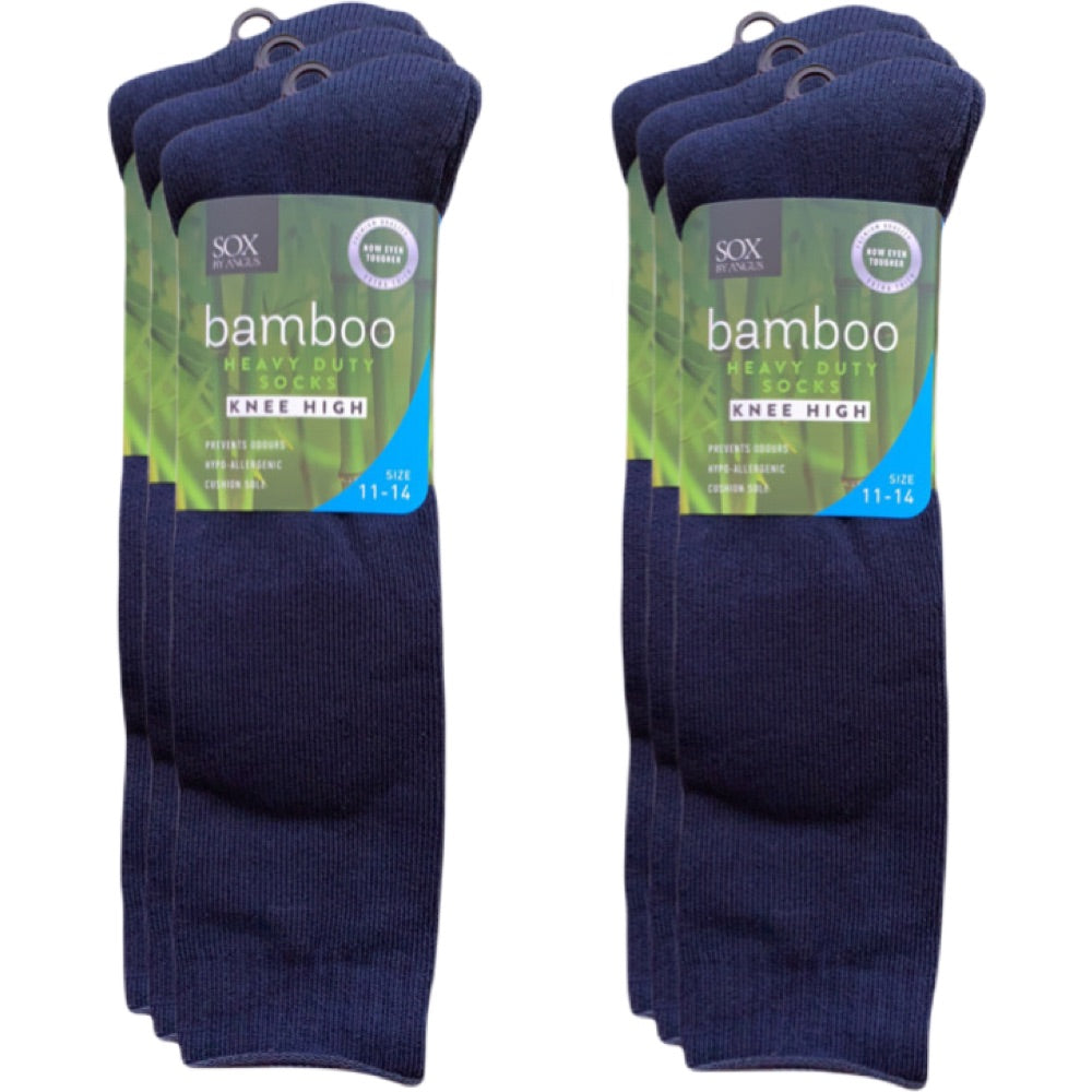 Bamboo Heavy Duty Socks - Knee High - Navy