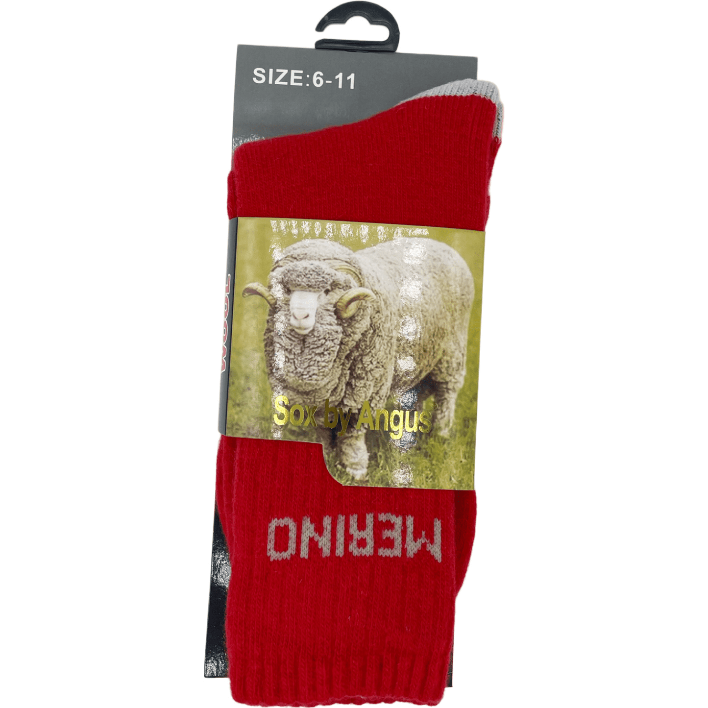 Merino Wool Hiker Socks - Red