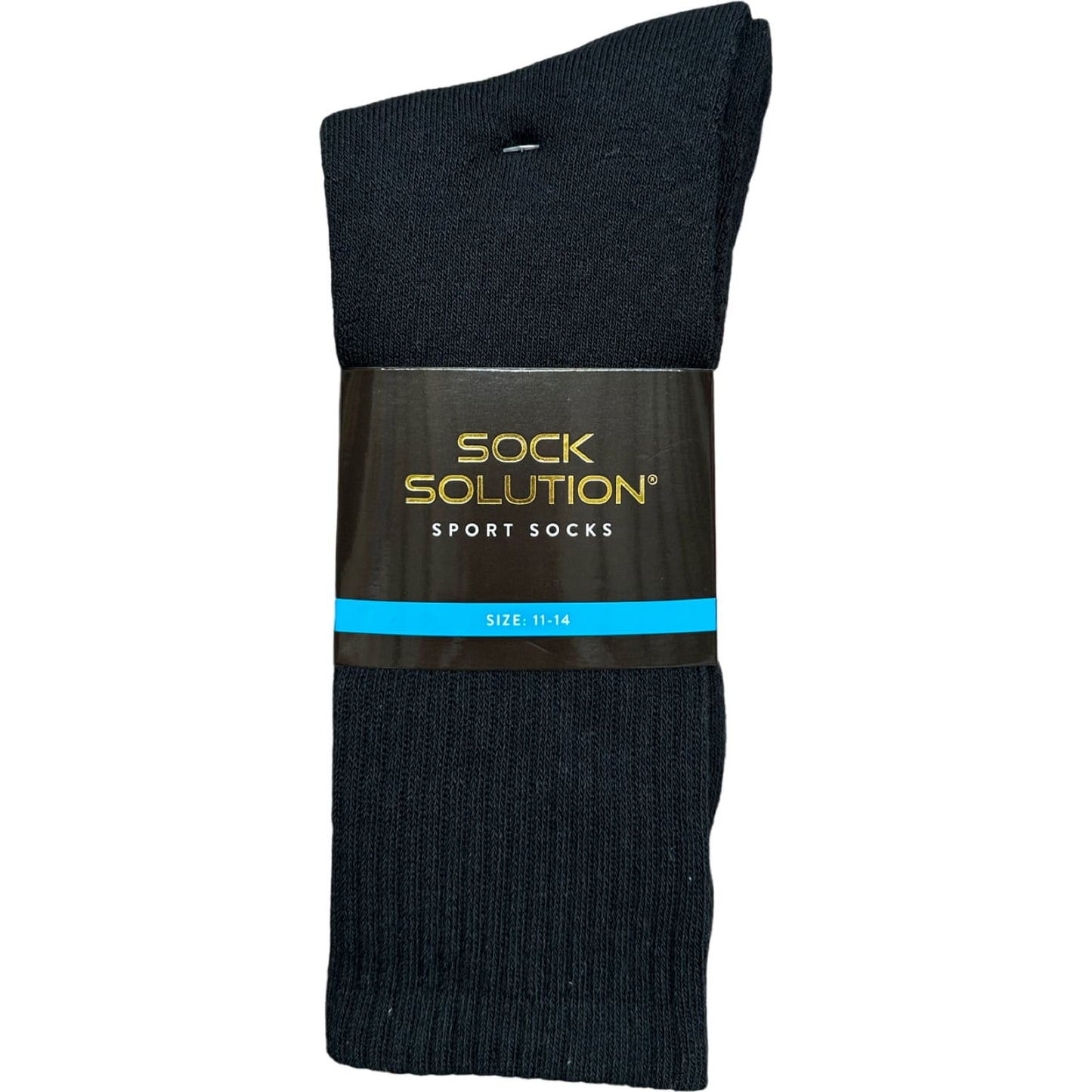 Recycle Cotton Crew Sport Socks - Black