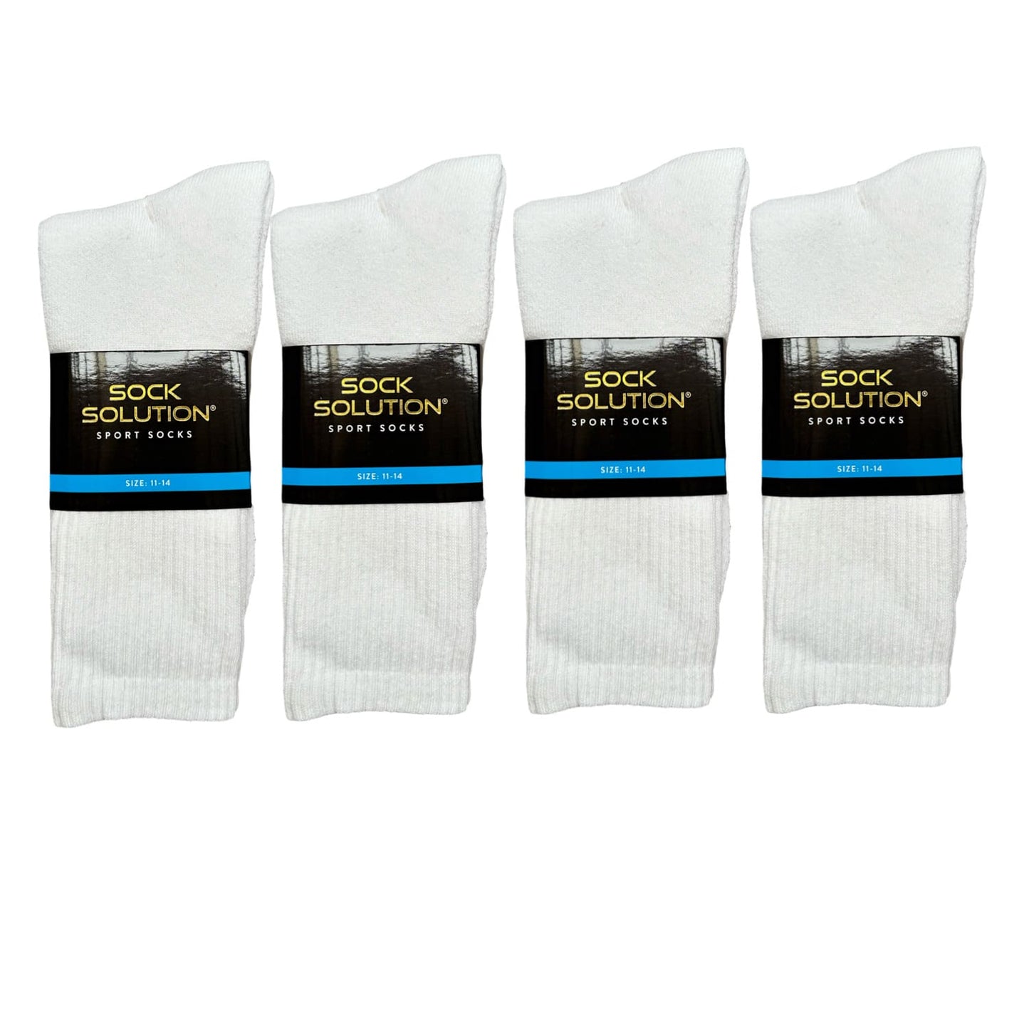 Recycle Cotton Crew Sport Socks - White