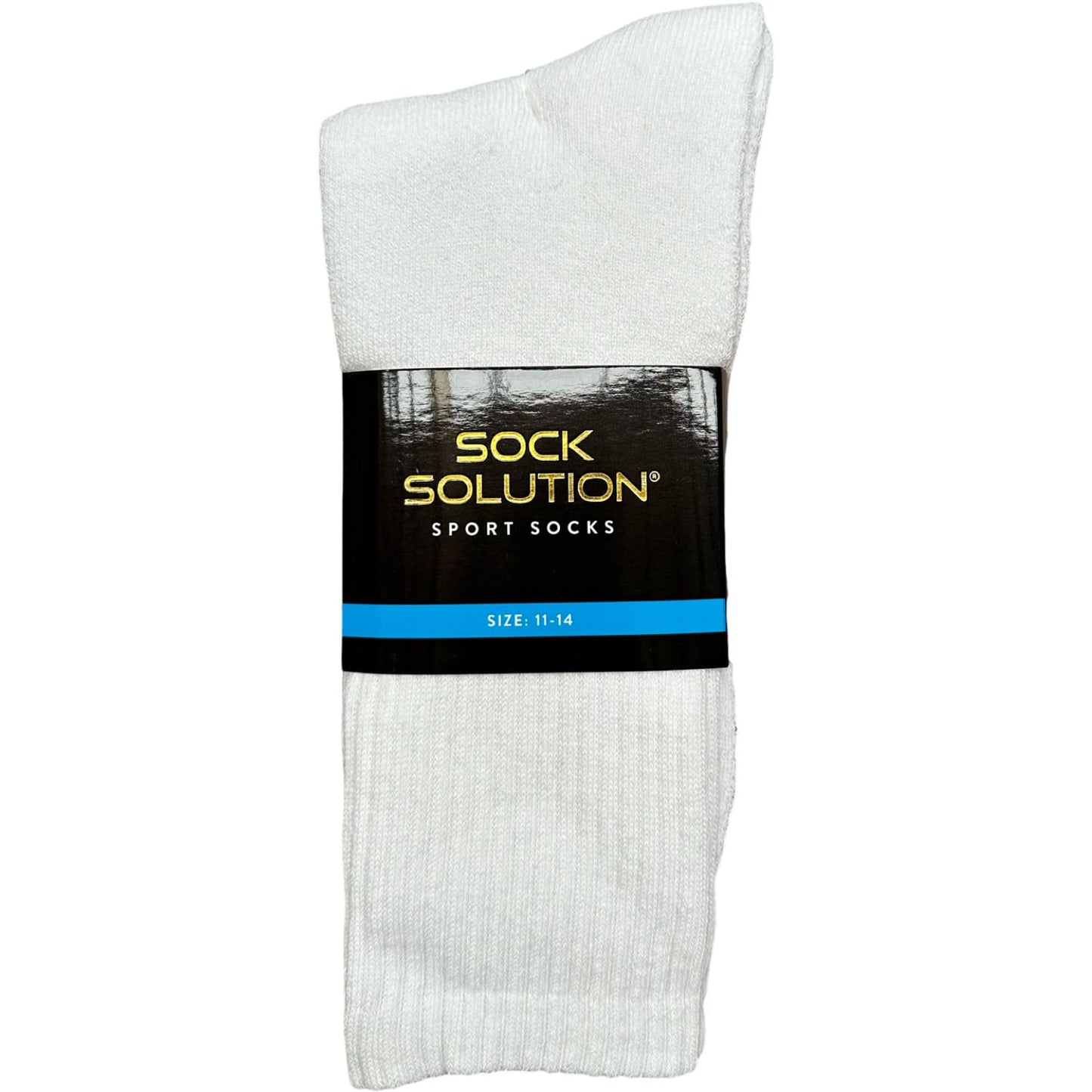 Recycle Cotton Crew Sport Socks - White