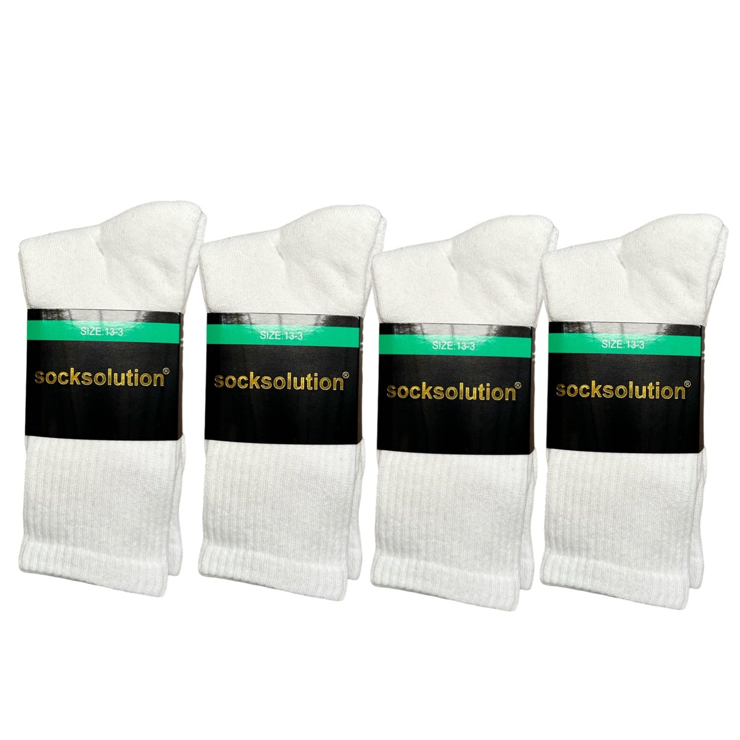 Recycle Cotton Crew Sport Socks - White