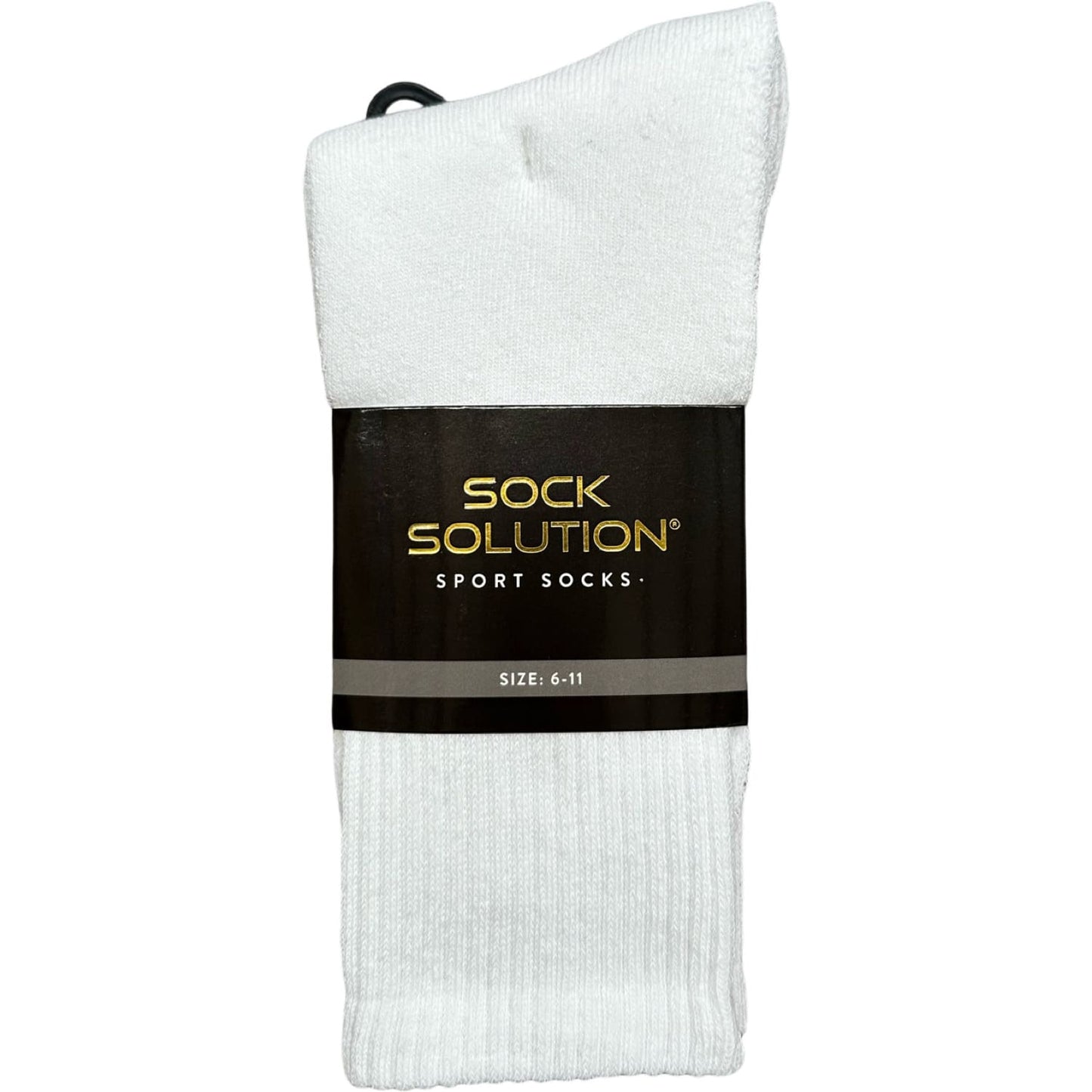 Recycle Cotton Crew Sport Socks - White