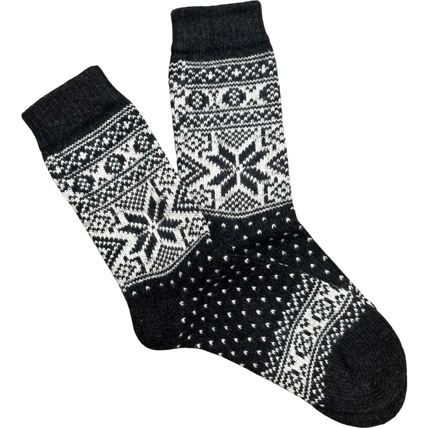 Snowflake Coke/White Colour EU Wool Socks