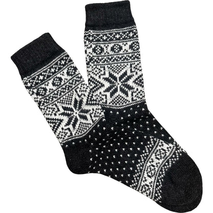Snowflake Coke/White Colour EU Wool Socks