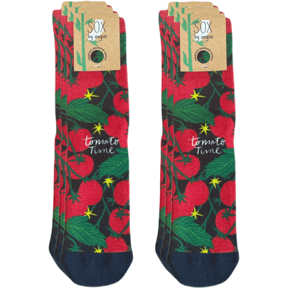 TOMATO TIME SOCKS-Digital Printed Bamboo Novelty Socks