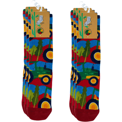TRACTOR TRIP SOCKS-Digital Printed Bamboo Novelty Socks