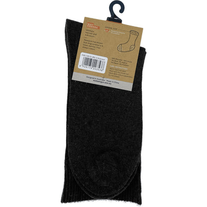 Angora Wool Blend Loose Top Socks - NO SEAM - Brown