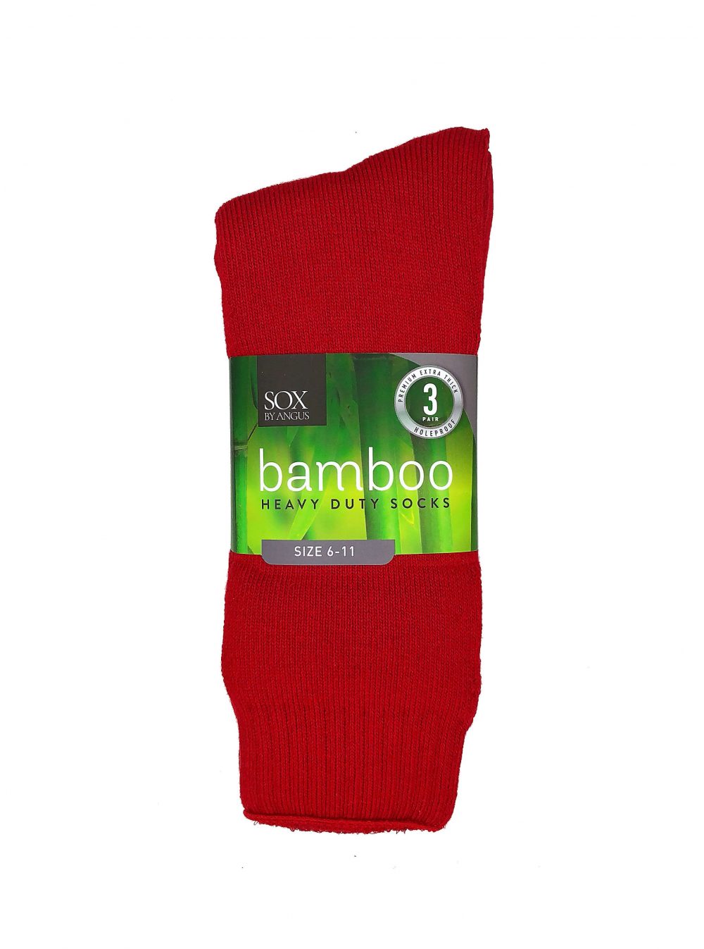 bamboo heavy duty socks, pack 3