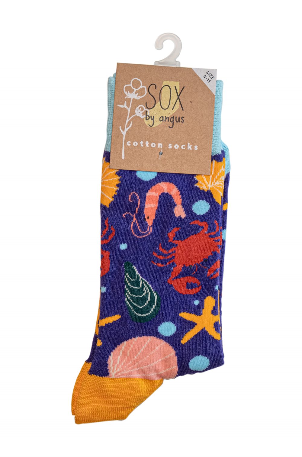 cotton novelty socks sea creatures