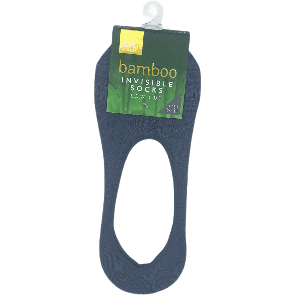 Bamboo invisible socks-medium cut-Grey
