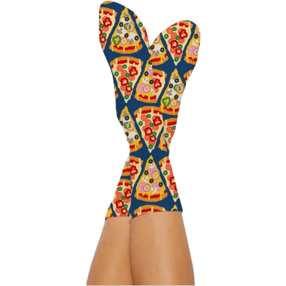 pizza bamboo digital novelty socks