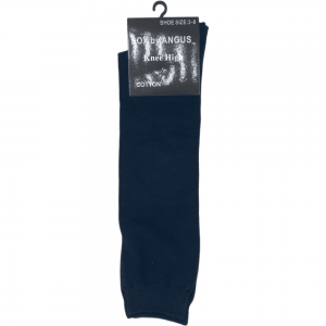 Knee High Cotton Socks - Navy - 3 - 8, Single Buy $10/pair