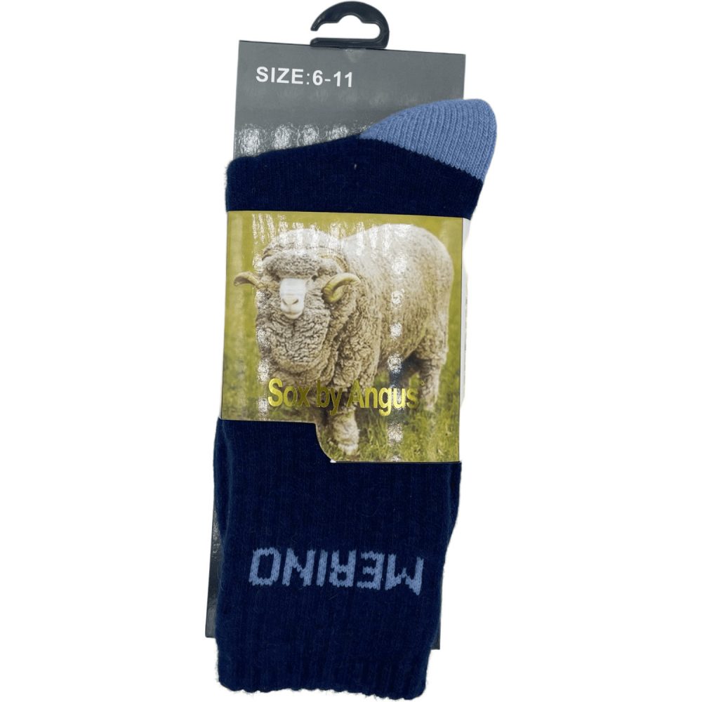 Merino Wool Hiker Socks - Navy