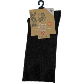 Angora Wool Blend Loose Top Socks - NO SEAM - Brown