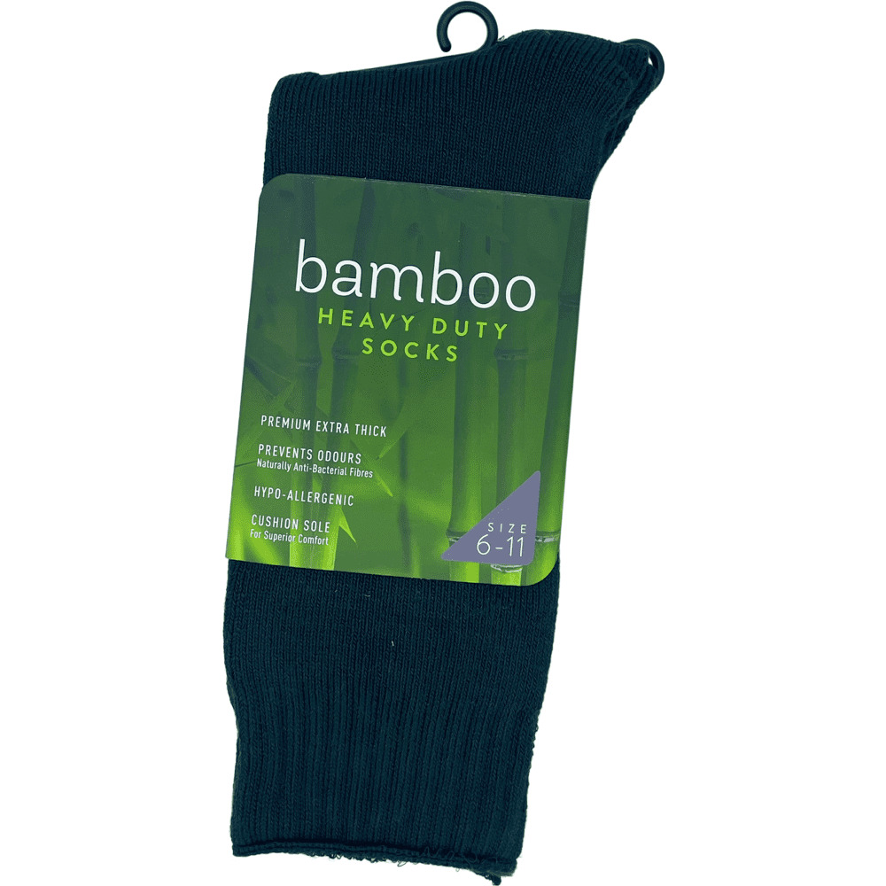 bamboo heavy duty socks bottle green