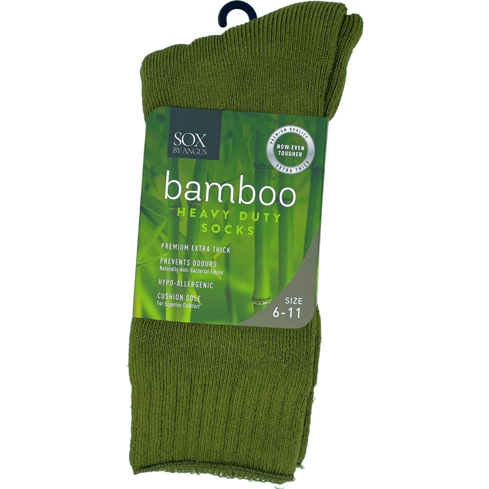 bamboo heavy duty socks khaki