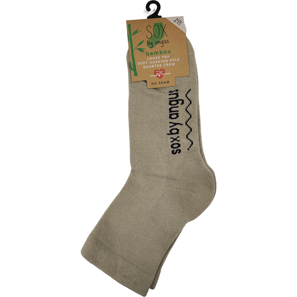 bamboo 1/4 crew cushion foot loose top socks,NO SEAM